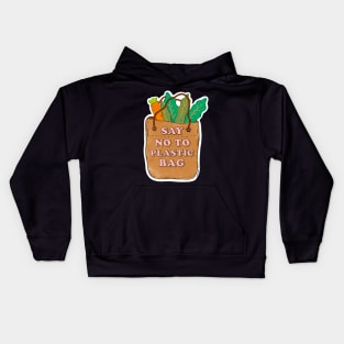 Say no to plastic Kids Hoodie